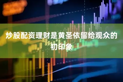 炒股配资理财是黄圣依留给观众的初印象