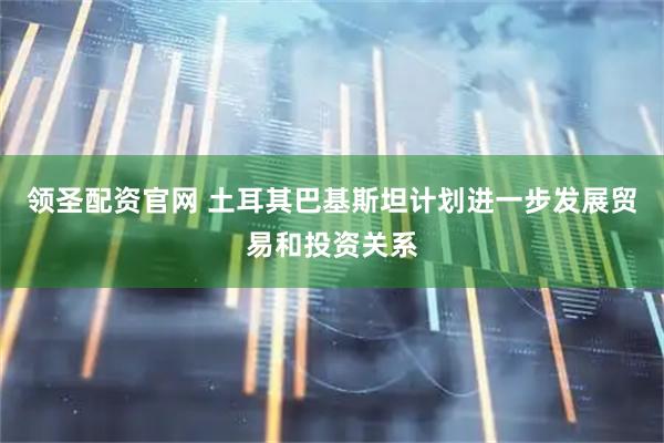 领圣配资官网 土耳其巴基斯坦计划进一步发展贸易和投资关系